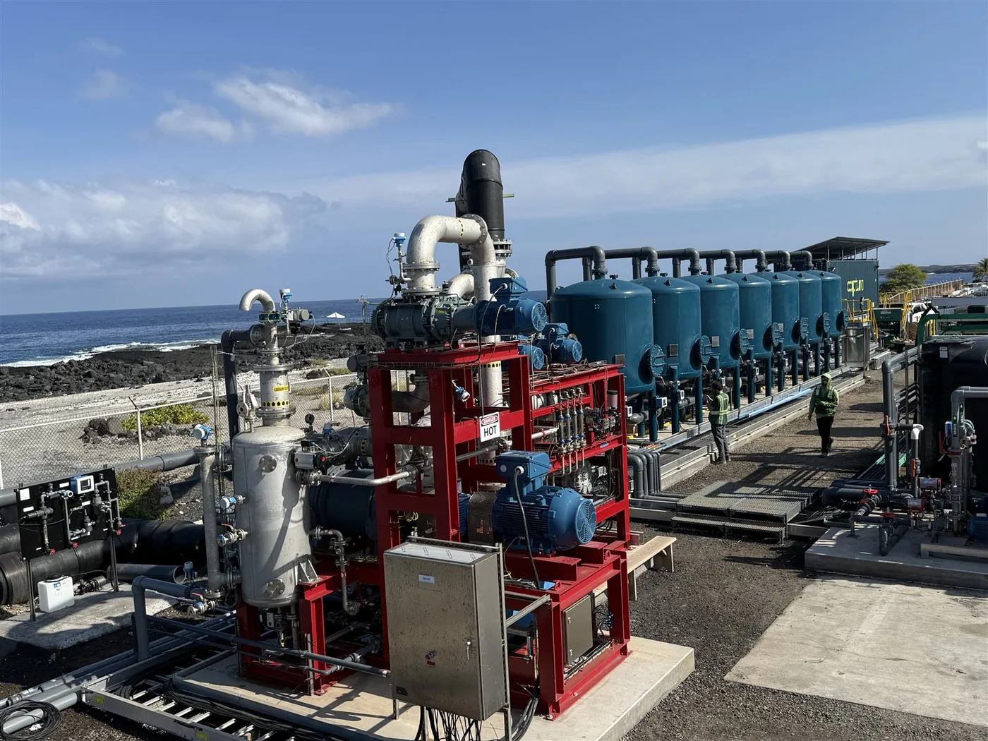 Pilot plant equipment at Keāhole Point